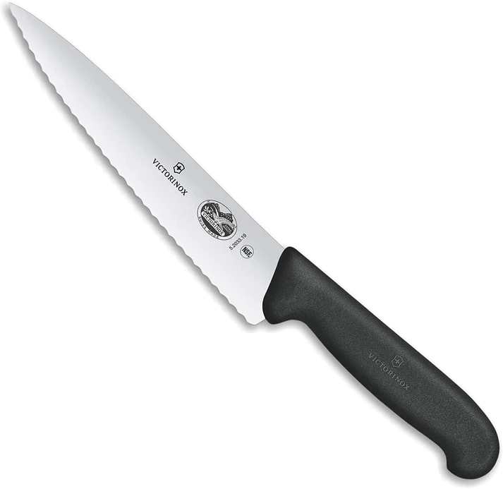coltello Victorinox trinciante cucina con lama seghettata cm 19