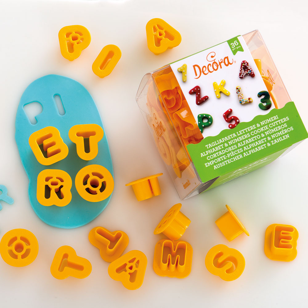 Stampini Tagliapasta - Lettere Alfabeto & Numeri Piccoli cm 2x1,6h - immagine 2