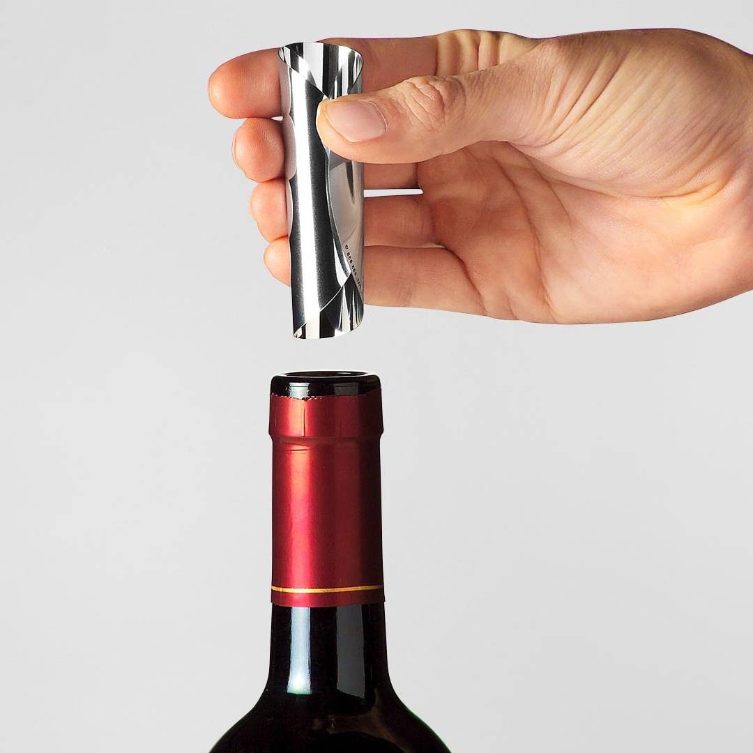 Salvagoccia Per Bottiglie - Set Da 5 Con Scatola, In PET Cromato, Anti Sgocciolamento - Foto 9