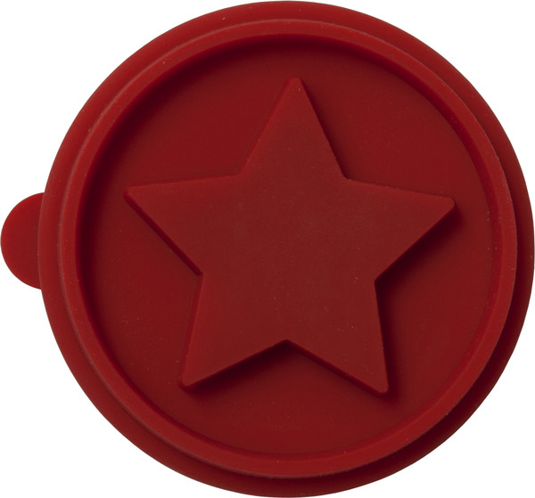 TIMBRO per BISCOTTI in legno E SILICONE timbro stella a 5 punte