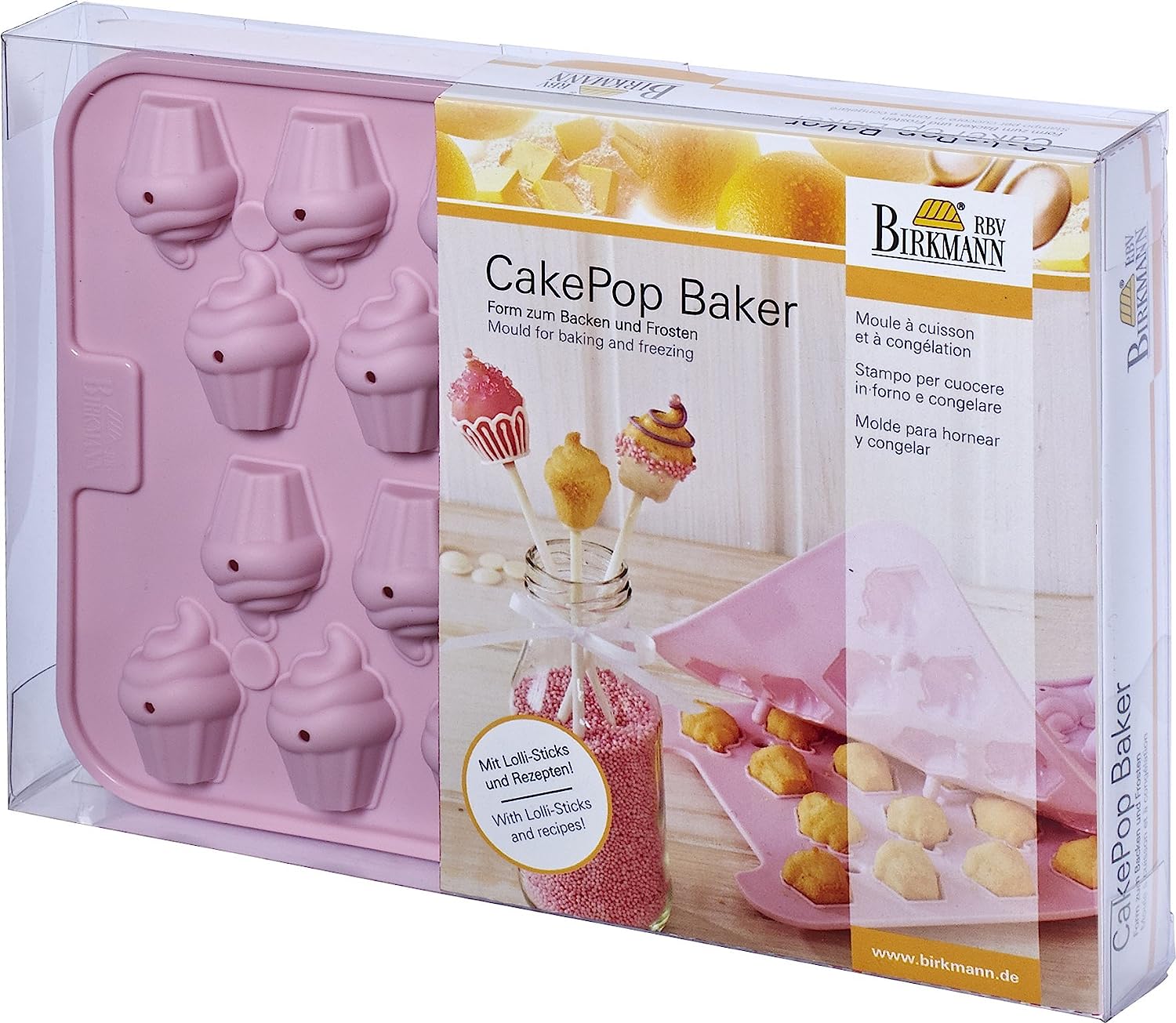 2 Stampini Silicone Per Lecca Lecca - 8 Forme, Con Bastoncini, Per Cioccolato E Caramelle - Foto 3