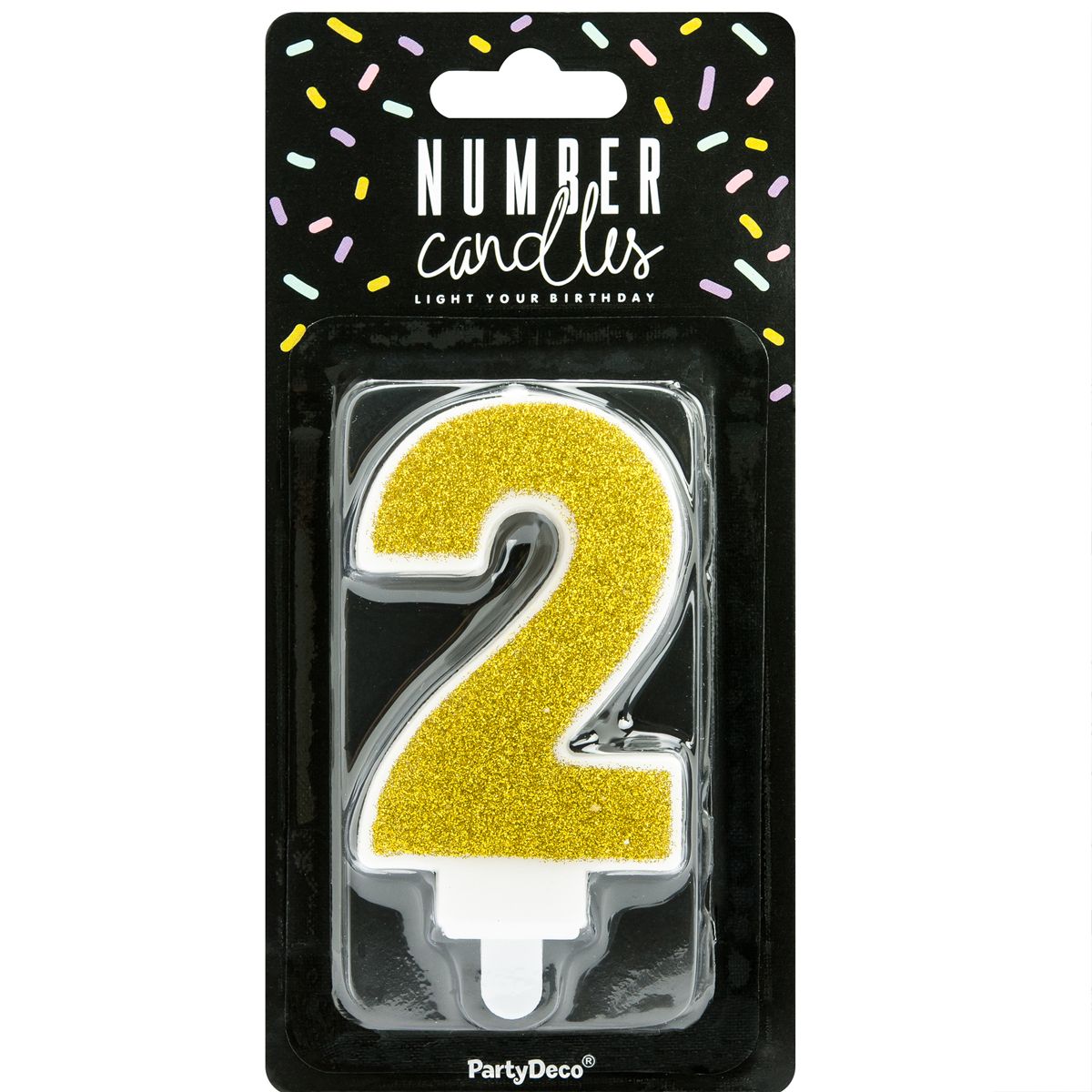 Candele Compleanno 2 Anno,3D Arcobaleno Candele, Numero 2 Candele Di