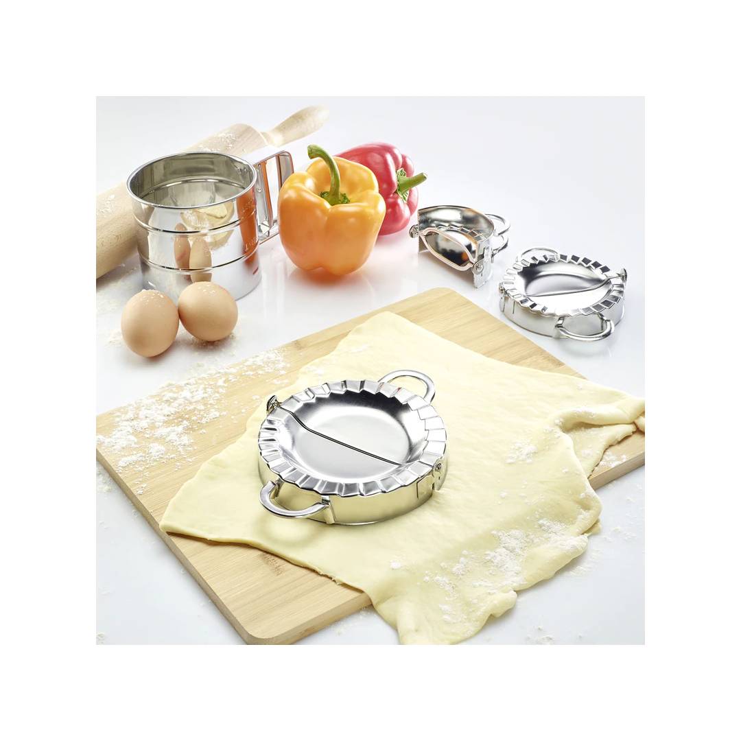 ZENZERO® – Stampo Per Ravioli In Acciaio Inox Da 9,5 Cm – Ideale Per Pasta Ripiena, Fatto In Acciaio Alimentare