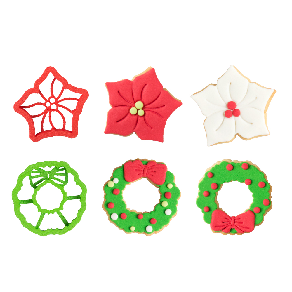 Set Taglia Biscotto - Ghirlanda & Stella di Natale (2 pz) - immagine 3