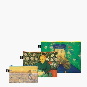 Zip Pocket Loqi - 3 Bustine da Viaggio "Portrait of J. Roulin, Portrait of M.me Roulin, the Sower" Vincent van Gogh