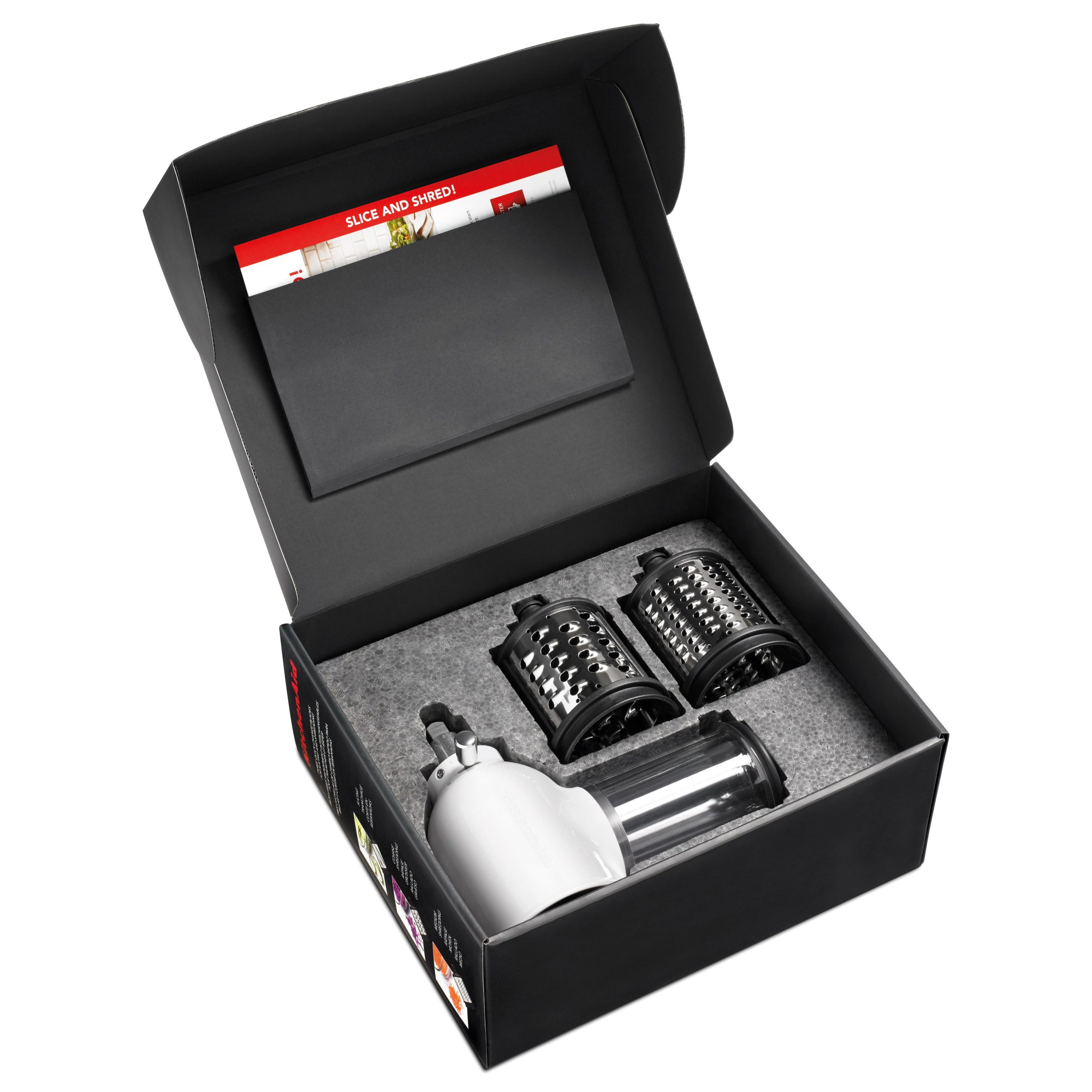 Accessorio Tritatutto HOMGEN Per KitchenAid - Mandolina 5 Lame In Acciaio Inox, Grattugia