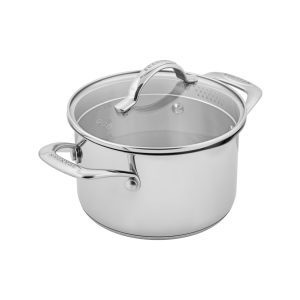 Casseruola 2 Manici in Acciaio inox & Coperchio cm Ø18 - Scanpan "STS"
