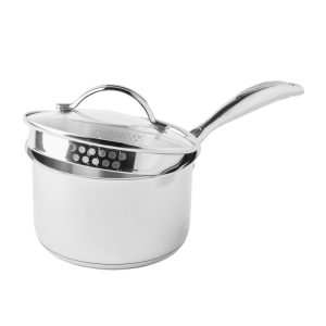 Casseruola 1 Manico in Acciaio inox & Coperchio cm Ø14 - Scanpan "STS"