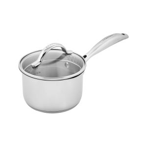 Casseruola 1 Manico in Acciaio inox & Coperchio cm Ø14 - Scanpan "STS"