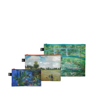 Zip pocket"Claude Monet - Japanese Footbridge, Wild Poppies near Argenteuil, Water Lillies Recycled",