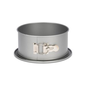 Tortiera "Silver Top" Alta ad anello 1 fondo - con piatto salvagoccia cm Ø18x8,5 1811601