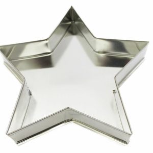 stampo torta a forma di stella a 5 punte in banda stagnata