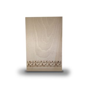Tagliere Artigianale in legno di Faggio - decoro Tirolese inciso (cm 19,5x30x2)tagliere natale