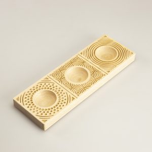 tris stampi ravioli in legno leonardi circles