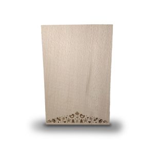 tagliere natale Tagliere Artigianale in legno di Faggio - decoro Uccellini inciso (cm 19,5x30x2)