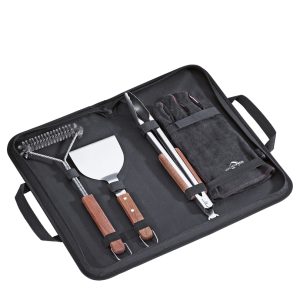 BBQ-Set Texas 4 pezzi, con borsa nera in nylon 5114782