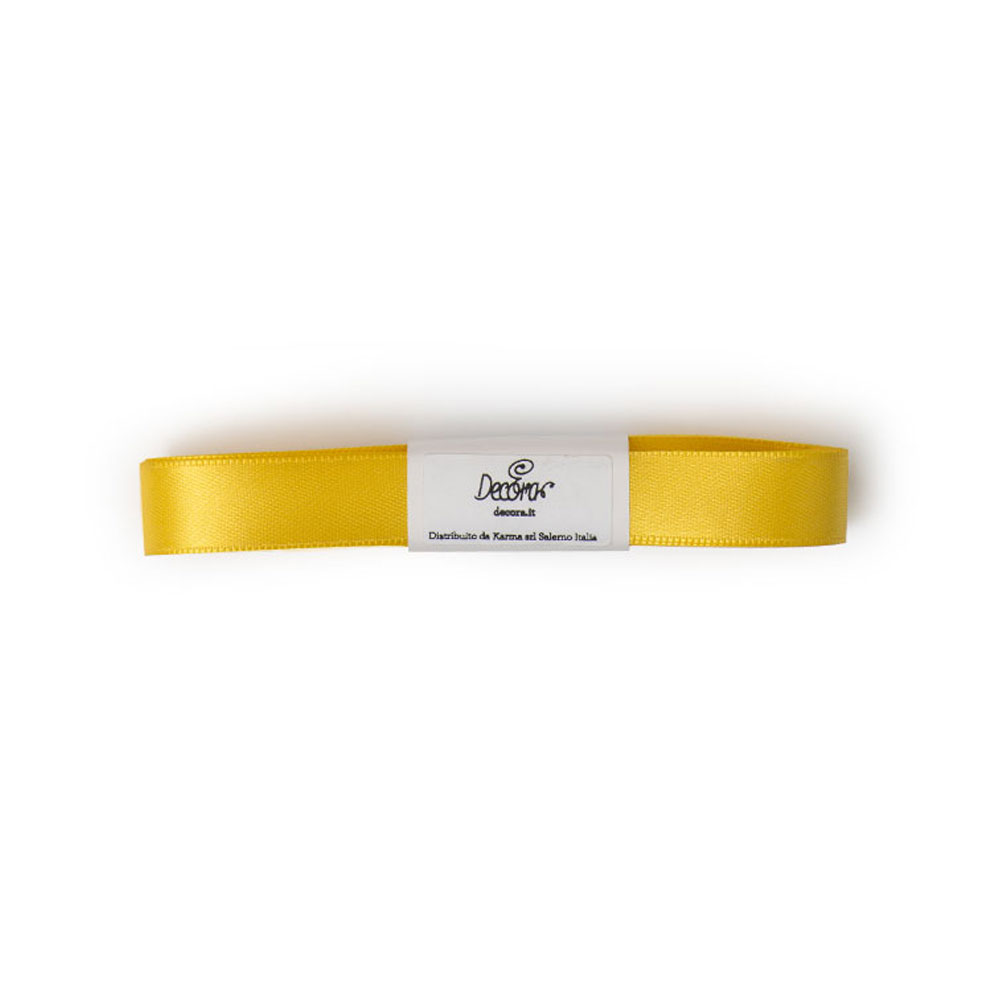 nastro di raso doppio per decoro dolci modello basso colore giallo