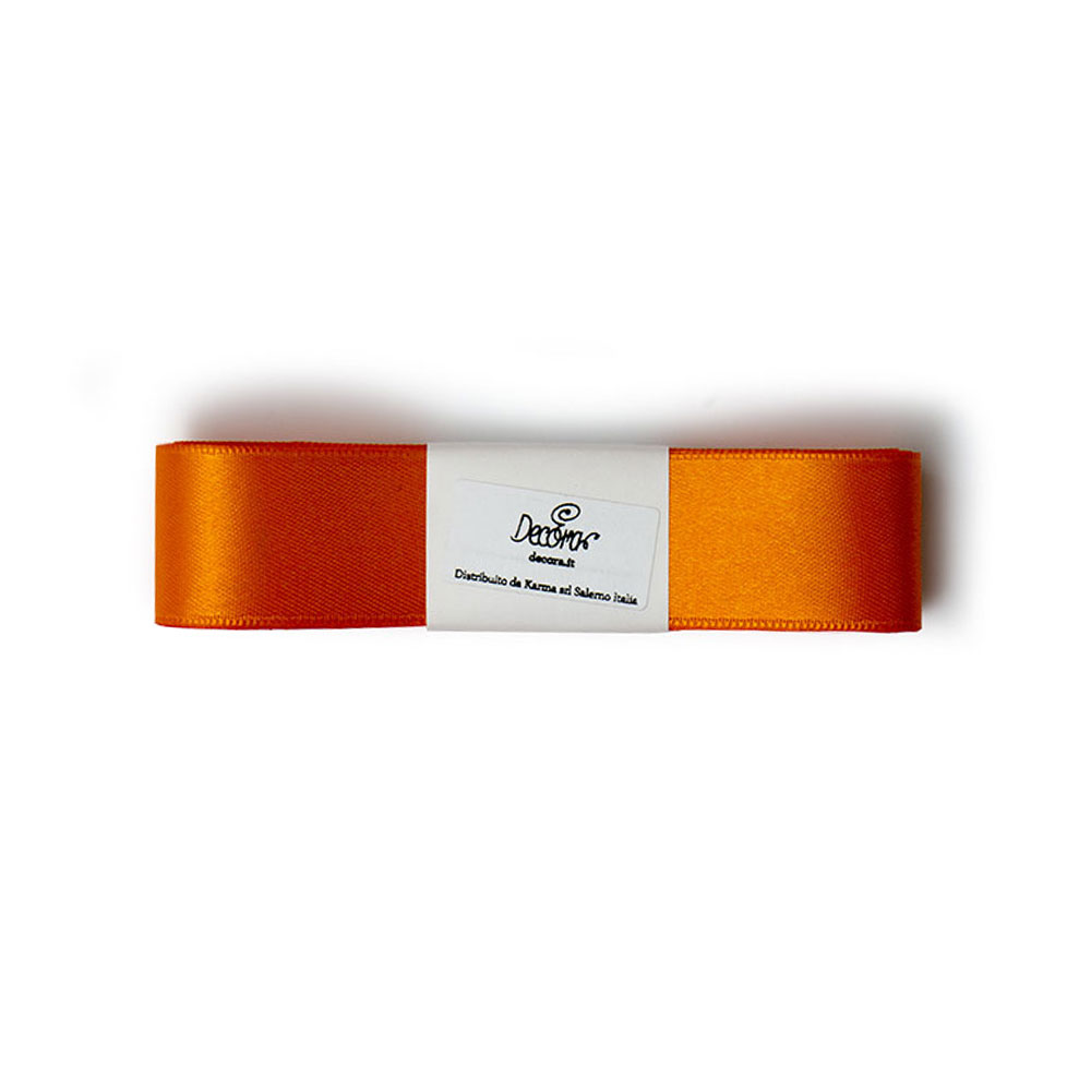 nastro di doppio raso Decora alto cm 2,5 color arancione