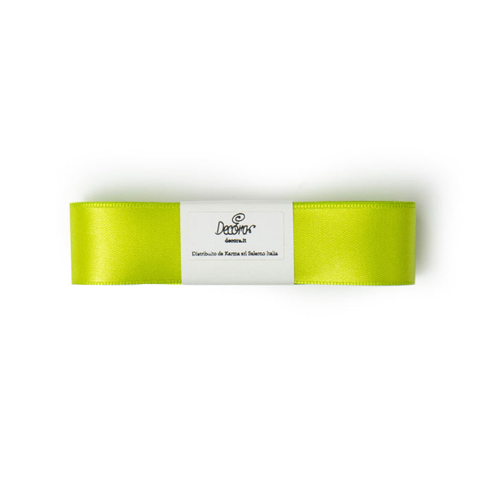 nastro di doppio raso Decora alto cm 2,5 color verde chiaro