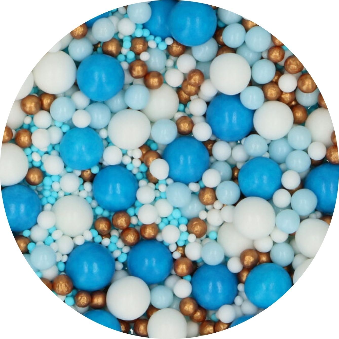 Perle morbide Edibili FunCakes - Soft Pearls Mix Blue Celebration 80g