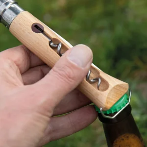 coltello opinel nr 10 da outdoor, picnic, bivacco con apribottiglia e levatappi