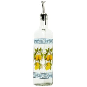 oliera decorata in vetro limoni 500 ml