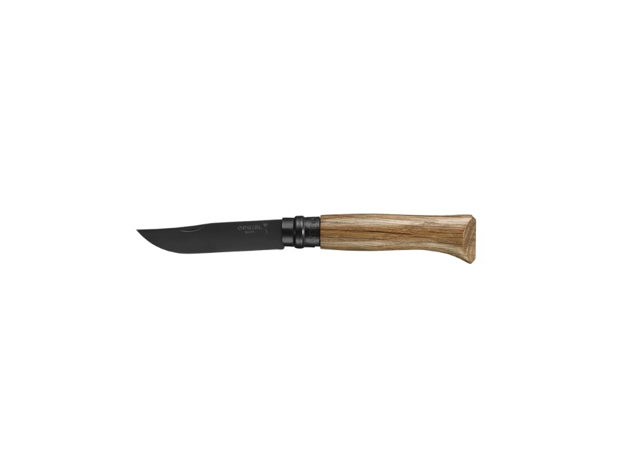 opinel nr 8 - lama black edition impugnatura rovere