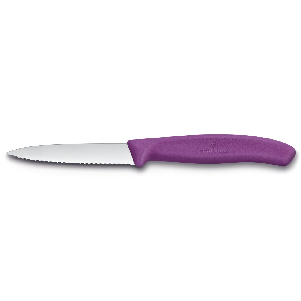 Coltello Spelucchino Victorinox - Lama Corta Seghettata violanew