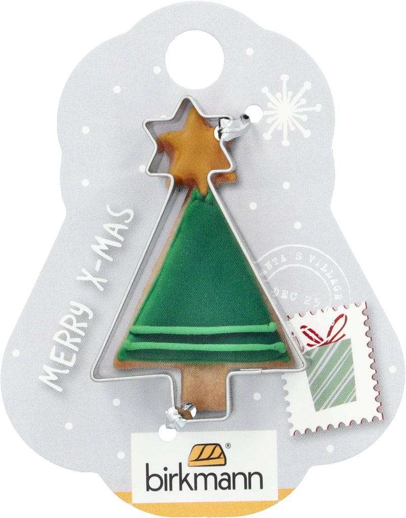 stampo per biscotto in acciaio inox Natale Birkmann albero di Natale con stella in punta