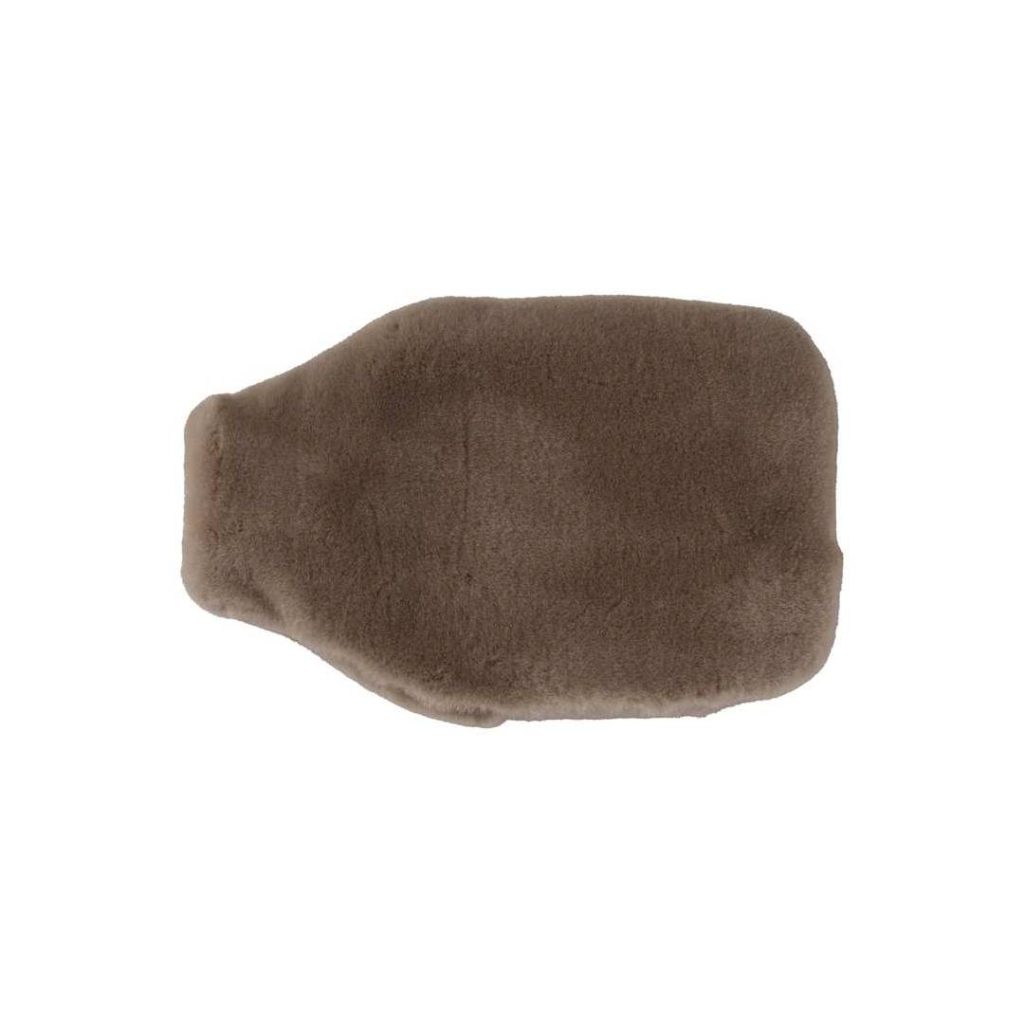 borsa dell'acqua calda in peluche color grigio marrone