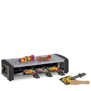 Raclette con piastra in granito HotStone8, per 8 persone cm 48x20,5x10,5 art 5114993