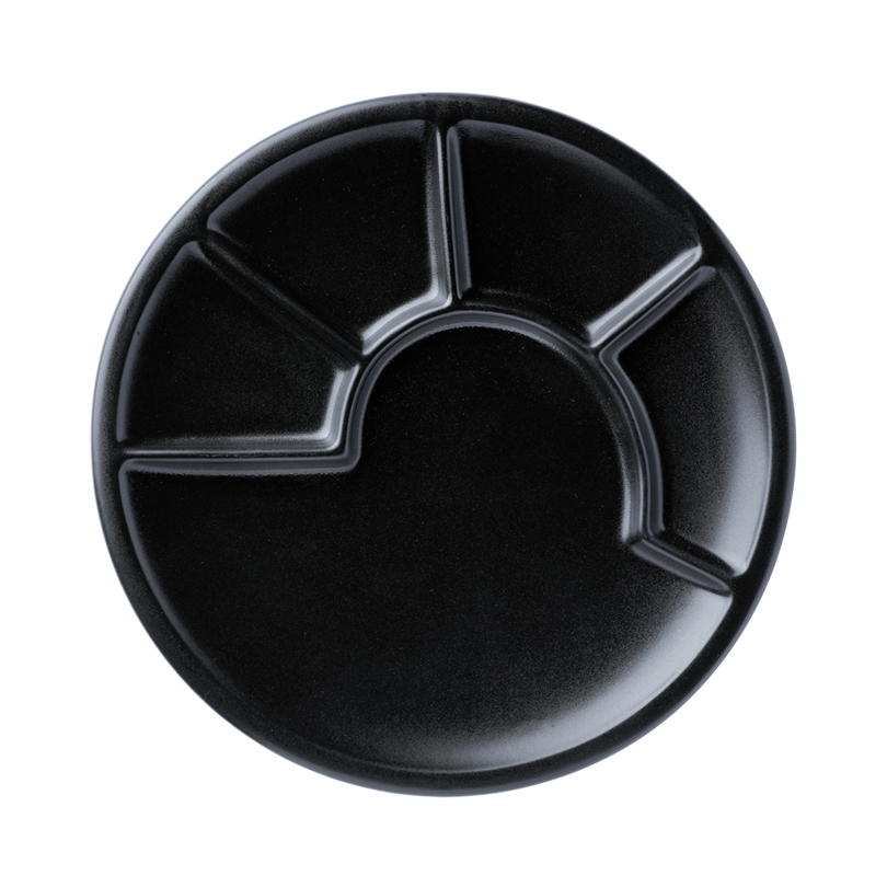 piatto per funduta e racletta in ceramica nera 5114104