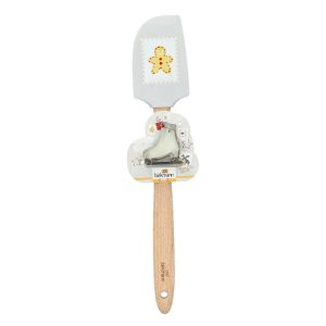 spatola natalizia in silicone con impugnatura in legno