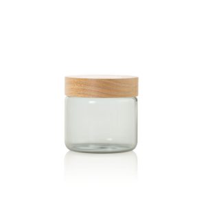 Barattolo in Vetro PureJar con coperchio in acacia - ml 500 cm Ø10x10 5471275
