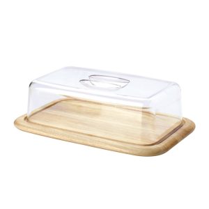 Campana Conserva Formaggio con Tagliere in Legno