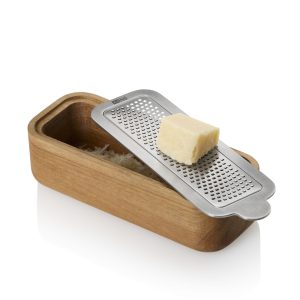 Grattugia con Taglio Fine "CutnServe" & Recipiente di Raccolta - cm 18x6,8x5