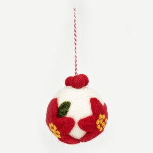 DECORO DI NATALE made in Nepal sfera di Natale con STELLA DI NATALE