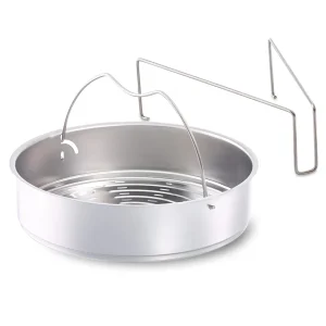 Cestello forato per cottura a vapore e supporto 22 cm Ø