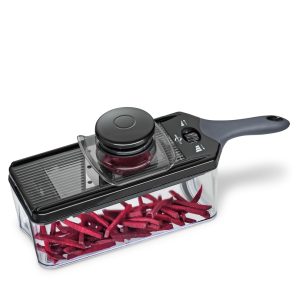 Mandolina Affettaverdure "Vario" con 4 Lame Intercambiabili & Contenitore di Raccolta