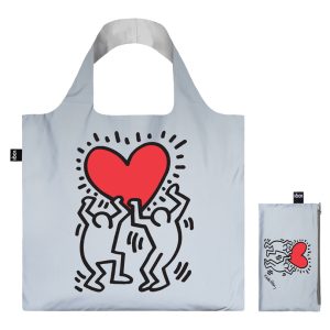 Borsa Shopper Loqi (recycled) "Reflective - Keith Haring Dancing Heart"