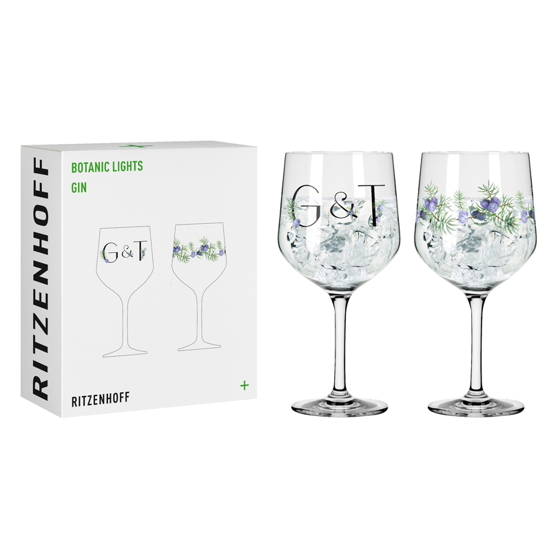 3101758 Calice Gin Tonic Botanic Lights 2 - RDT, confezione assortita da 2 pezzi cl 72 cm Ø10,7x21,8