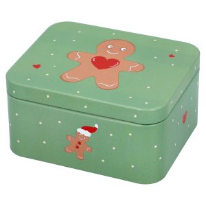 Scatola in Latta Porta Biscotti "Gingerbread" cm 12x10x6