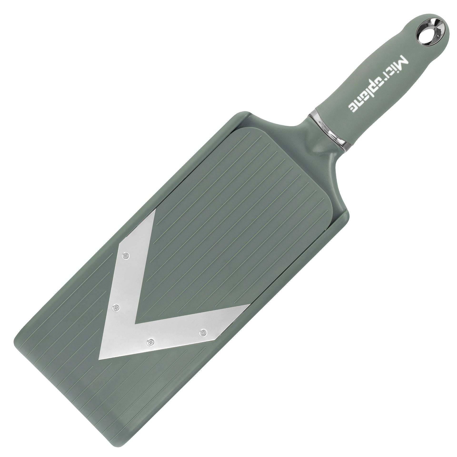 Mandolina Affetta Verdura & Frutta "V-Slicer PureCut" Microplane- Verde Eucalipto