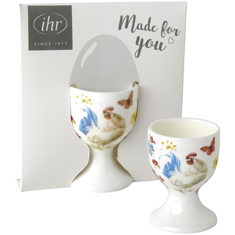 porta uovo a la cque in porcellana rooster