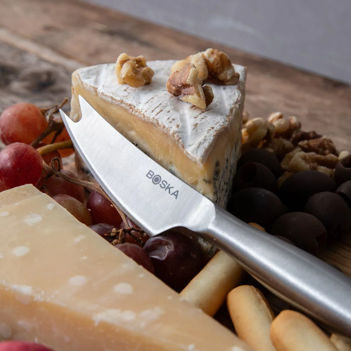 Set 4 Pezzi Coltelli Da Formaggio In Acciaio Inox Con Manico In Legno – Spatola, Forchetta, Affettatrice E Pala, Per Formaggi, Torte E Dessert