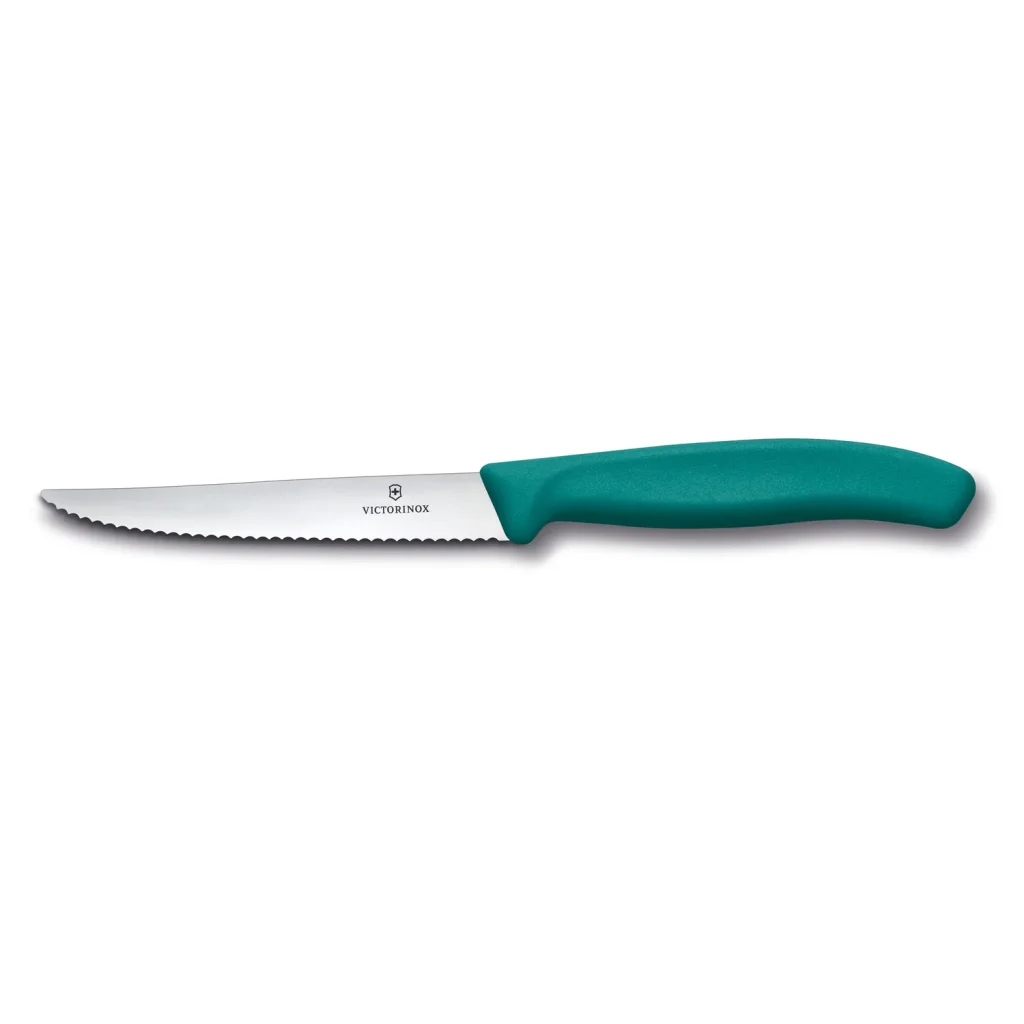 Coltello da Tavola Lama Seghettata - Swiss Classic Victorinox Verde Petrolio New