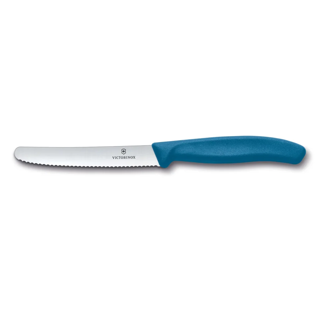 Coltello da Tavola Lama Seghettata Punta Tonda - Swiss Classic Victorinox blu