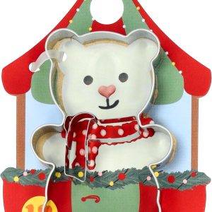 stampo per biscotti di Natale - teddy bear con la sciarpa