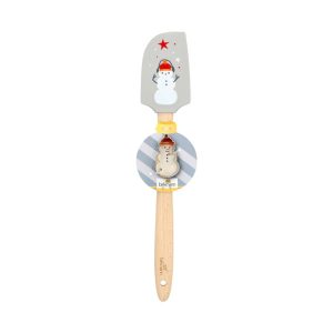 SPATOLA DI NATALE IN SILICONE CON STAMPINO BISCOTTO IN REGALO