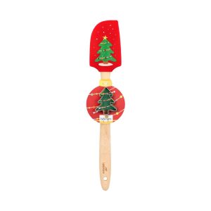 SPATOLA DI NATALE IN SILICONE CON STAMPINO BISCOTTO IN REGALO